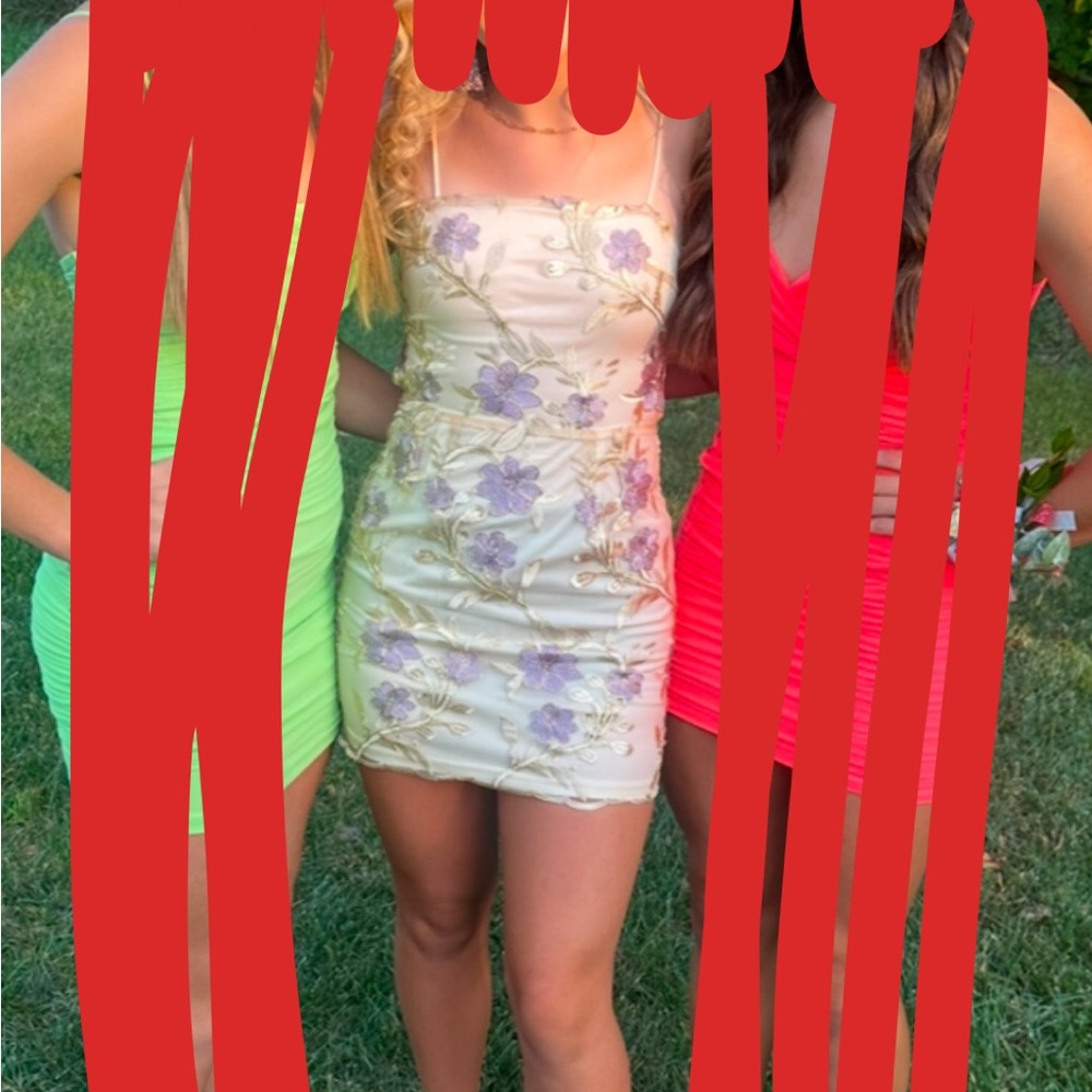 Flowery Lucy in the Sky hoco dress!